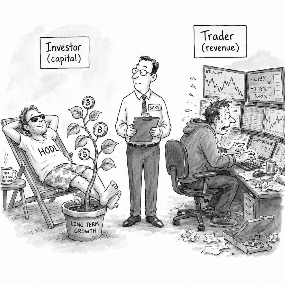 Crypto investor versus trader explained by Dauds Advisory investment advisory services in Sandton